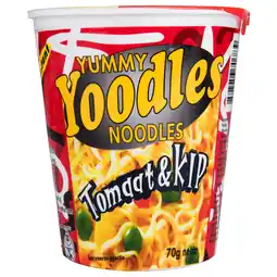 Dirk Yummy Noodles cup tomaat & kip aanbieding