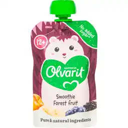 Dirk Olvarit Knijpfruit 12+ Maanden Smoothie Bosvruchten aanbieding