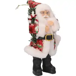Dirk Ornament kerstman rood 18cm aanbieding