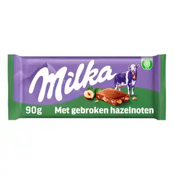 Dirk Milka Chocoladereep gebroken hazelnoten aanbieding