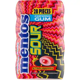 Dirk Mentos Sour gum strawberry 28 st aanbieding