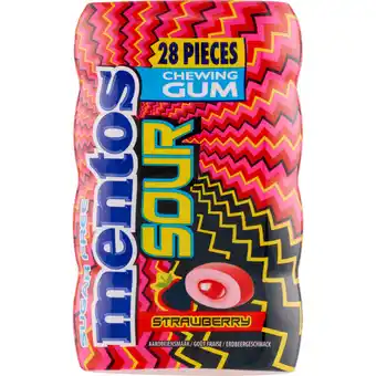 Dirk Mentos Sour gum strawberry 28 st aanbieding