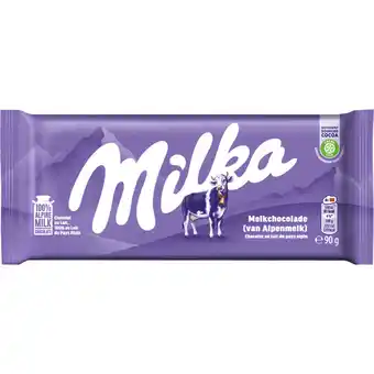 Dirk Milka Chocoladereep alpenmelk aanbieding