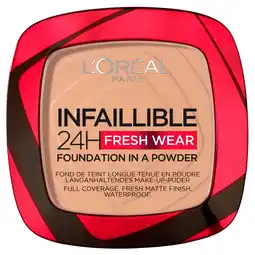 Kruidvat L'Oréal Paris Infaillible 24H Fresh Wear 120 Vanille Foundation in a Powder aanbieding