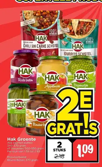 Vomar Voordeelmarkt Hak Groente potten of stazakken aanbieding