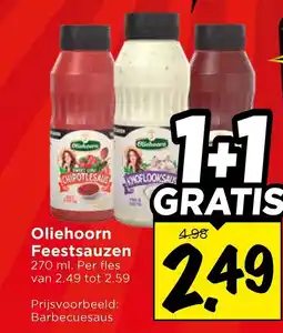 Vomar Voordeelmarkt Oliehoorn Feestsauzen aanbieding