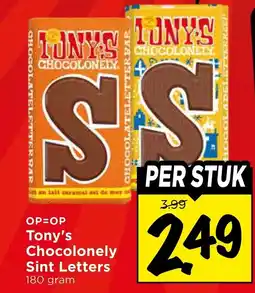 Vomar Voordeelmarkt Tony's Chocolonely Sint Letters aanbieding