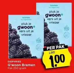 Vomar Voordeelmarkt G'woon Bramen aanbieding
