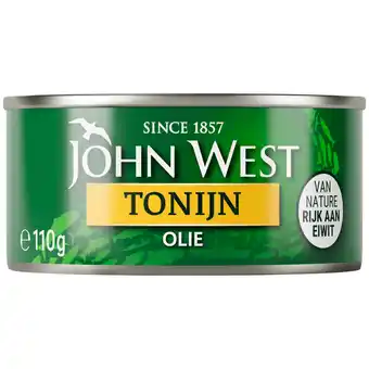Dirk John West Tonijnstukken in zonnebloemolie aanbieding