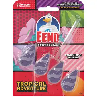 Dirk WC-eend Toiletblok houder active clean tropical adventur aanbieding