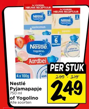 Vomar Voordeelmarkt Nestlé Pyjamapapje of Yogolino aanbieding
