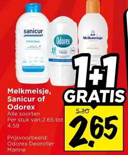 Vomar Voordeelmarkt Melkmeisje, Sanicur of Odorex aanbieding