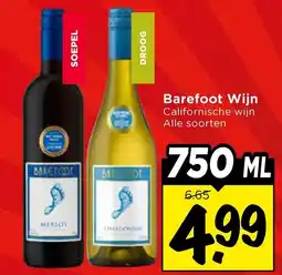 Vomar Voordeelmarkt Barefoot Wijn aanbieding