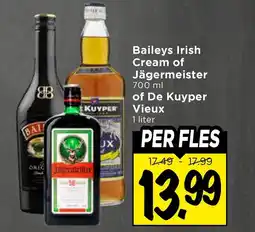 Vomar Voordeelmarkt Baileys Irish Cream of Jägermeister of De Kuyper Vieux aanbieding