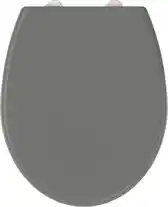Praxis Allibert WC-bril Fally - Thermoplastisch - Softclose - Verstelbaar - Quick Release - Antracietgrijs aanbieding