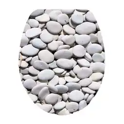 Praxis Aquavive WC-bril Printing - Duroplast - Softclose - Verstelbaar - Met kiezelstenenprint aanbieding