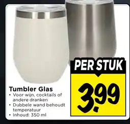 Vomar Voordeelmarkt Tumbler Glas aanbieding