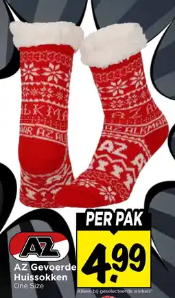 Vomar Voordeelmarkt AZ Gevoerde Huissokken aanbieding