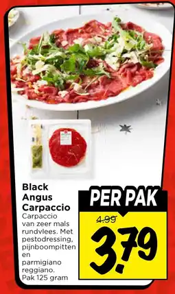 Vomar Voordeelmarkt Black Angus Carpaccio aanbieding