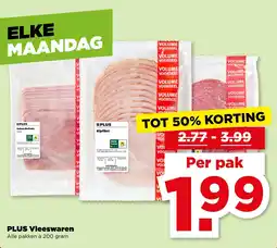 PLUS PLUS Vleeswaren aanbieding