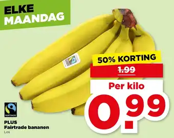 PLUS PLUS Fairtrade bananen aanbieding
