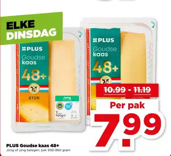 PLUS PLUS Goudse kaas 48+ aanbieding