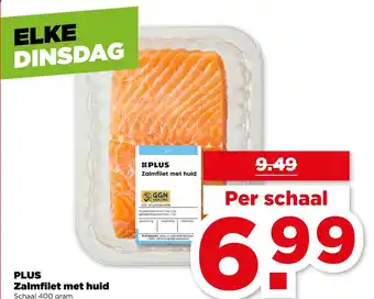 PLUS PLUS Zalmfilet met huid aanbieding