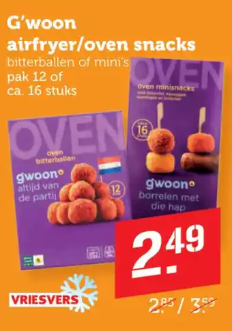 Coop G'woon airfryer oven snacks aanbieding