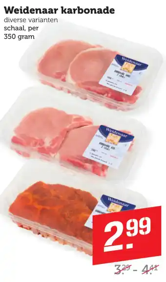 Coop Weidenaar karbonade aanbieding