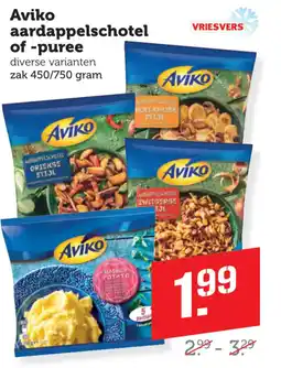 Coop Aviko aardappelschotel ofMASHED POTATO puree aanbieding