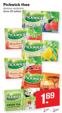 Coop Pickwick thee diverse varianten aanbieding