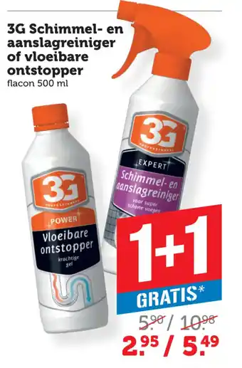 Coop 3G Schimmel en aanslagreiniger of vloeibare ontstopper aanbieding