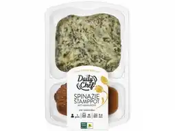 Hoogvliet Daily Chef Spinazie stamppot met hamburger aanbieding