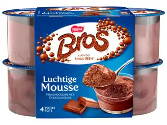 Hoogvliet Bros Melkchocolade mousse 4-pak aanbieding