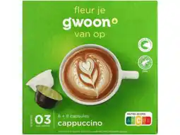 Hoogvliet G'woon Dolce Gusto cappuccino aanbieding