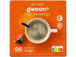 Hoogvliet G'woon Dolce Gusto Lungo cups aanbieding
