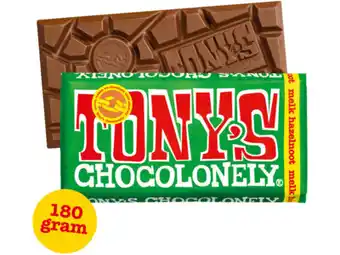 Hoogvliet Tony's Chocoladereep melk & hazelnoot aanbieding