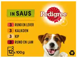 Hoogvliet Pedigree Adult Maaltijdzakjes Vlees in Saus aanbieding