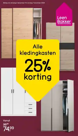 Leen Bakker Alle kledingkasten aanbieding