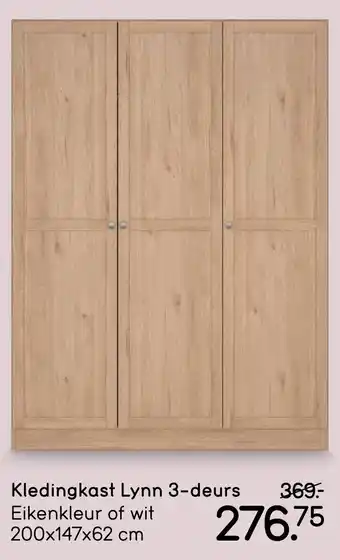 Leen Bakker Kledingkast Lynn 3 deurs aanbieding