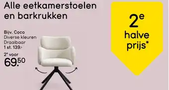 Leen Bakker Alle eetkamerstoelen en barkrukken aanbieding