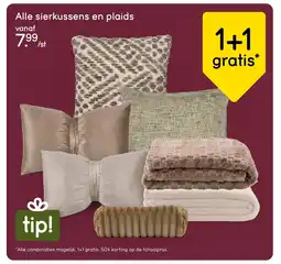 Leen Bakker Alle sierkussens en plaids aanbieding