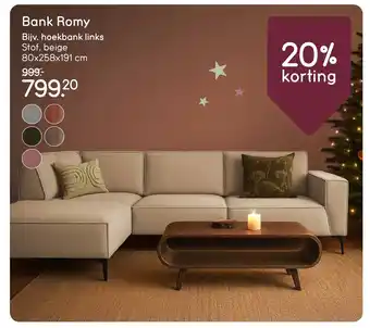 Leen Bakker Bank Romy aanbieding