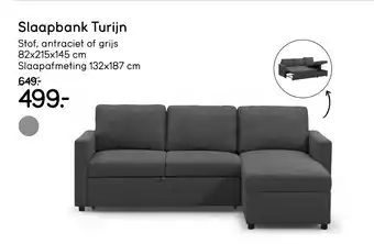 Leen Bakker Slaapbank Turijn aanbieding