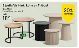 Leen Bakker Bijzettafels Mink, Latte en Thibaut aanbieding