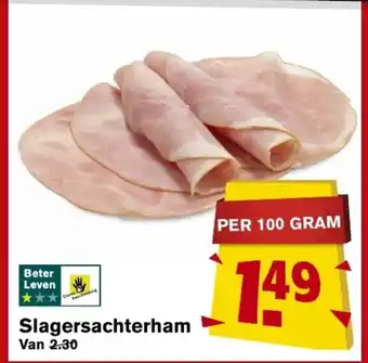 Hoogvliet Slagerachterham 100g aanbieding