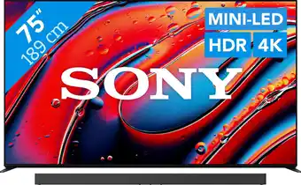 Coolblue Sony 75 Bravia 9 4K QLED XR Mini-led (2024) + Sony Bravia Theatre Bar 9 aanbieding
