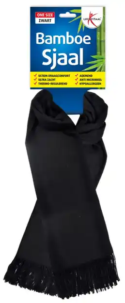 De Online Drogist Lucovitaal Bamboe Sjaal Zwart aanbieding