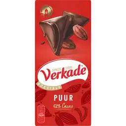 Dekamarkt Verkade Chocoladereep puur aanbieding