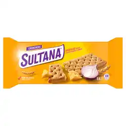 Dekamarkt Sultana Crunchers kaas ui 5x 3st aanbieding